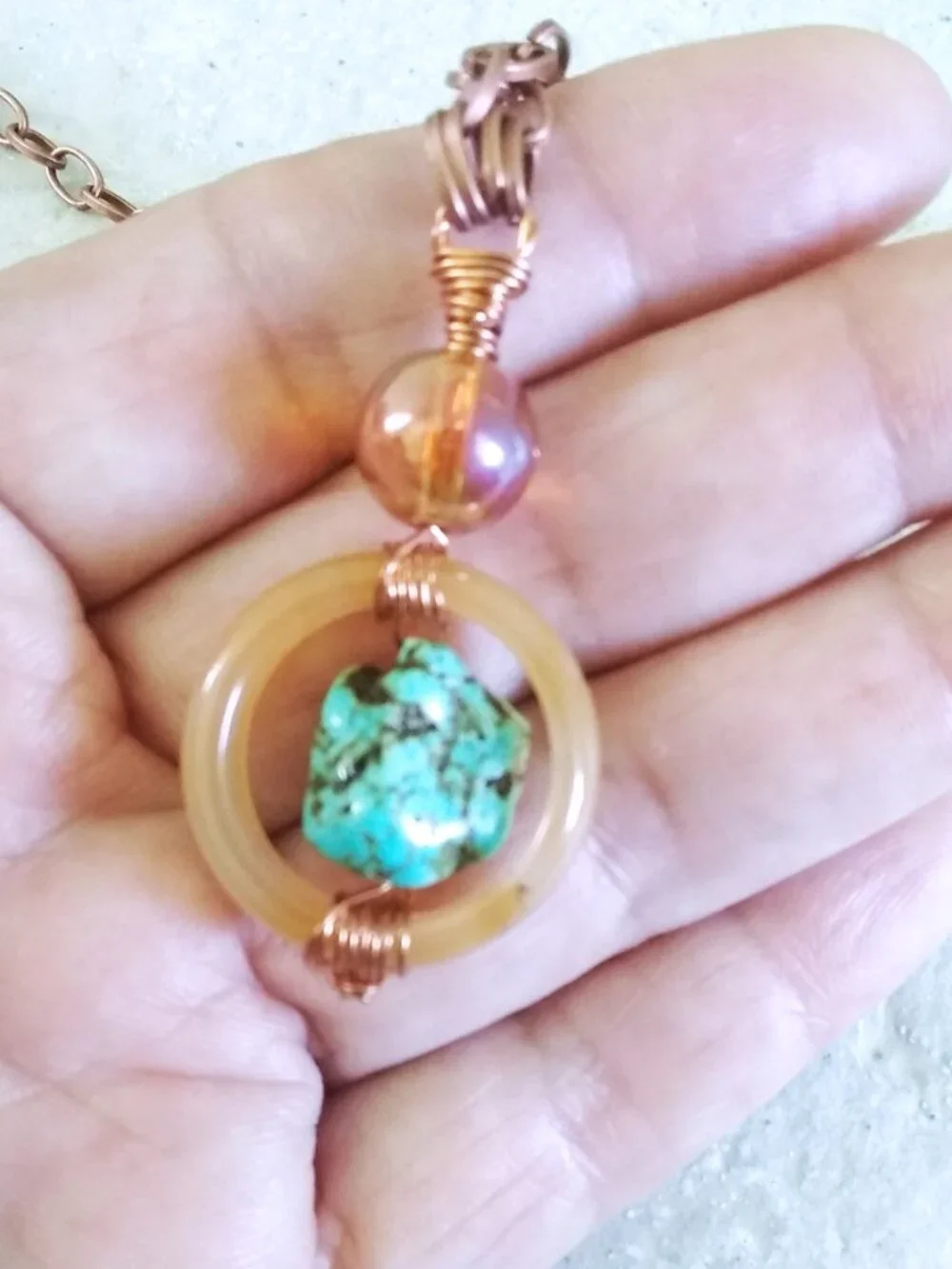 Intentional Boho & Southwest Vibes! Agate Ring + Turquoise Magnesite Necklace